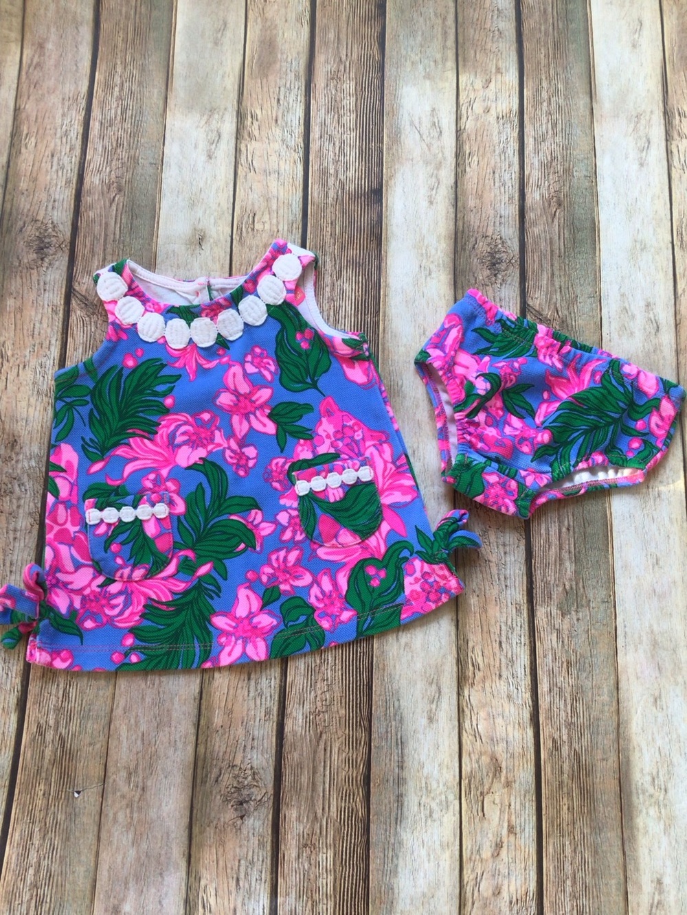 Lilly Pulitzer Knit Shift Dress & Bloomers Safari Sunset